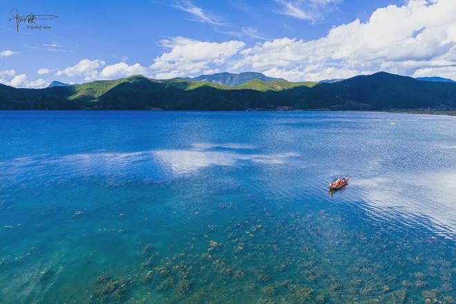 普洛码头的位置比较隐秘，却是泸沽湖的“花海C位”，风景美如画..