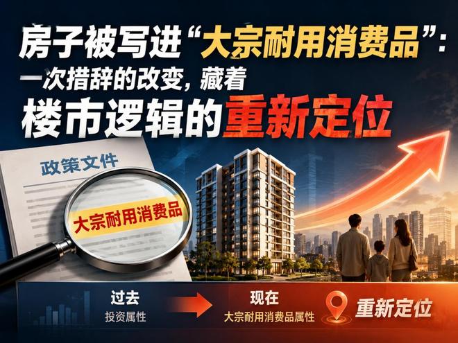 房子被写进大宗耐用消费品：一次措辞改变藏着楼市逻辑的重新定位..